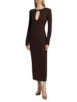 Cirrus Wool-Blend Jersey Midi-Dress