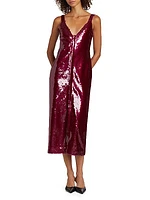 Kal Sequined Midi-Dress