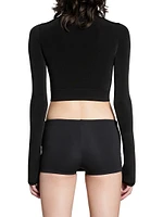 Cropped Turtleneck T-Shirt