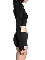 Cropped Turtleneck T-Shirt