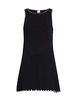 Sporty Contrast Cotton Minidress