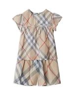 Baby Girl's Check Shorts
