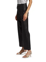 Clifford Cropped Metallic Denim Pants