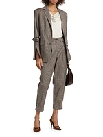 Loretta Plaid Two-Button Blazer