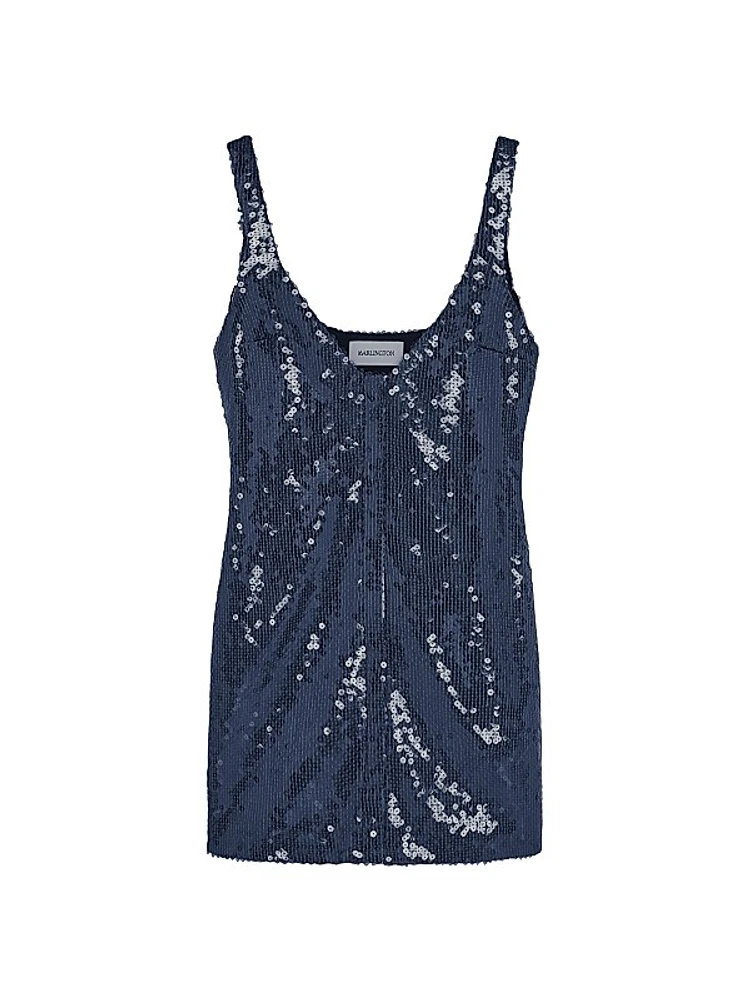 Hargen Sequin Embellished Minidress