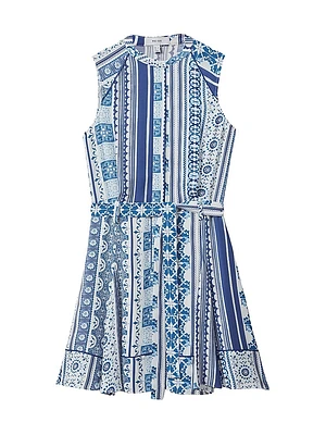 Florence Stripe Tie-Waist Minidress