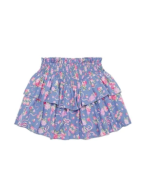Girl's Brooke Floral Scalloped Skirt