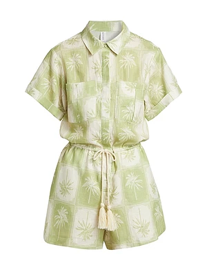 Paradiso Palm Linen Romper
