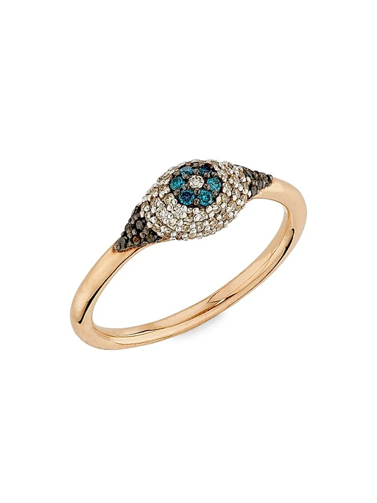 Eye Light 18K Rose Gold & 0.22 TCW Diamond Ring