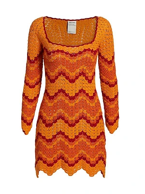Sumac Crochet Chevron Minidress