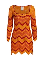 Sumac Crochet Chevron Minidress