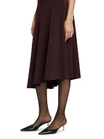 Nicola Short-Sleeve Asymmetric Midi-Dress