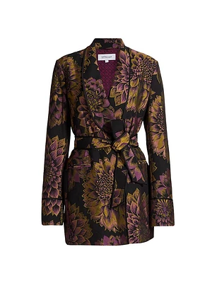 Orville Sunflower Jacquard Belted Jacket