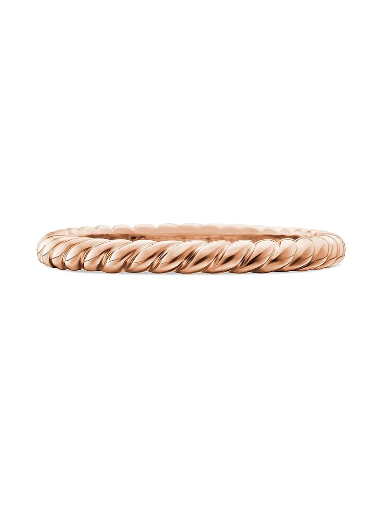 DY Cable Band Ring 18K Rose Gold
