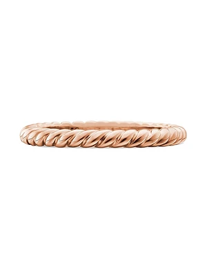 DY Cable Band Ring 18K Rose Gold