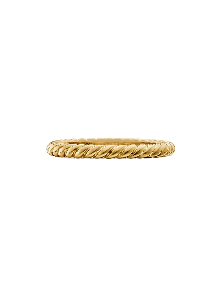 DY Cable Band Ring 18K Yellow Gold, 2.45MM