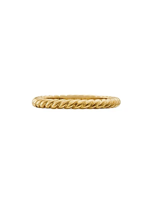 DY Cable Band Ring 18K Yellow Gold, 2.45MM