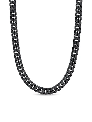 Curb Chain Necklace Titanium, 11.5MM