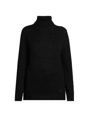 Voluminized Wool Turtleneck Sweater