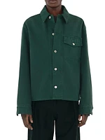 Cotton Oversized Button-Front Shirt