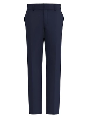 Wool Flat-Front Trousers