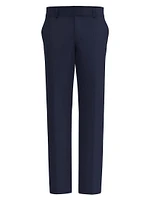 Wool Flat-Front Trousers