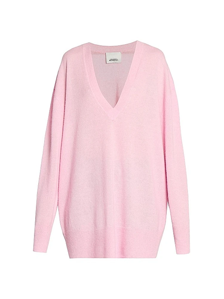 Larana Silk-Blend V-Neck Sweater
