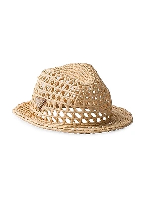 Woven Fabric Fedora Hat