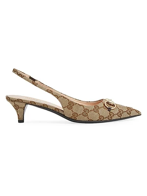 Erin GG Canvas Slingback Pumps