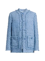 Wool-Blend Double-Pocket Tweed Jacket