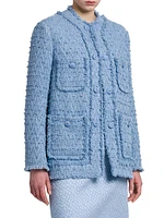 Wool-Blend Double-Pocket Tweed Jacket