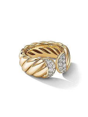 Sculpted Cable Ring In 18K Yellow Gold