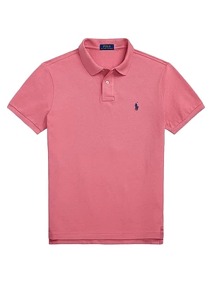 Basic Mesh Knit Polo Shirt