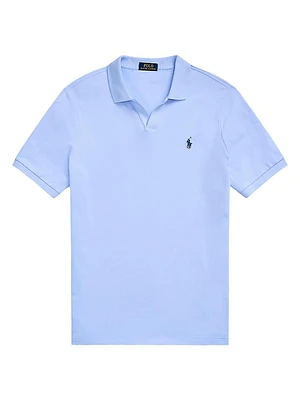 Stretch Mesh Johnny Collar Polo Shirt