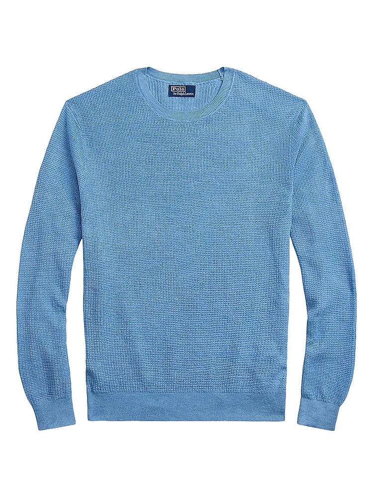Linen Knit Crewneck Sweater