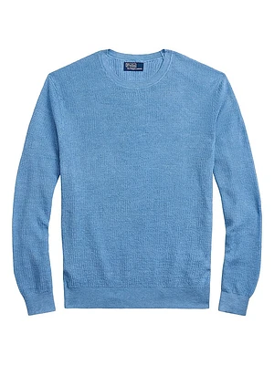 Linen Knit Crewneck Sweater