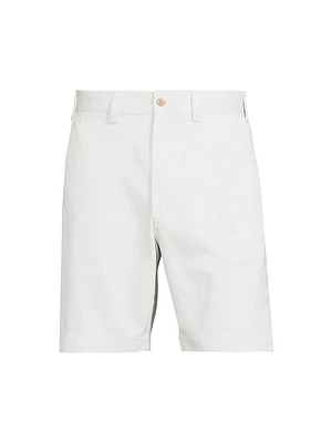 Cotton Flat-Front Shorts