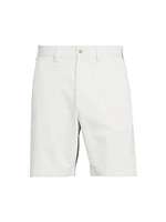 Cotton Flat-Front Shorts
