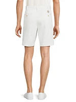 Cotton Flat-Front Shorts