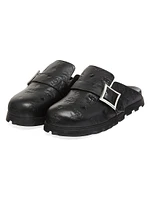MCM Collection Leather Flat Mules