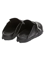 MCM Collection Leather Flat Mules