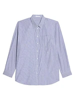 Pinstripe Cotton Oversized Shirt