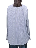 Pinstripe Cotton Oversized Shirt