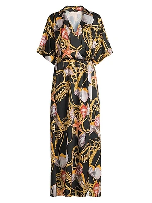 Winny Seashell Wrap Maxi Dress