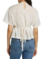 Cari Crochet Applique Top