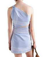 Checked Cotton Mini-Dress