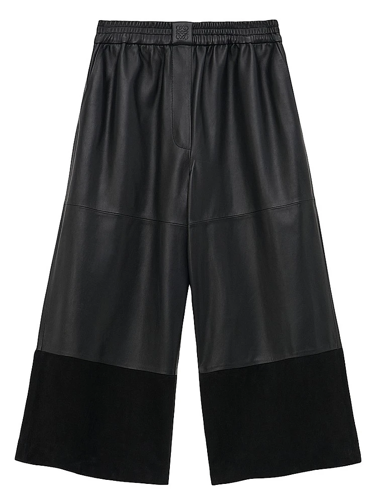 Cropped Leather Trousers