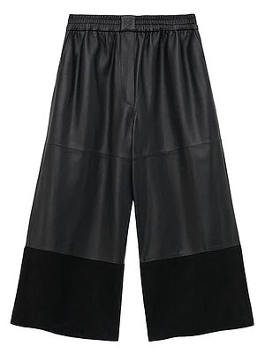 Cropped Leather Trousers