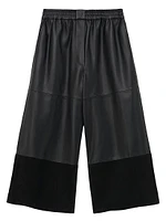 Cropped Leather Trousers