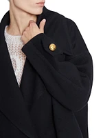 Pebble Wool-Cashmere Blend Peacoat